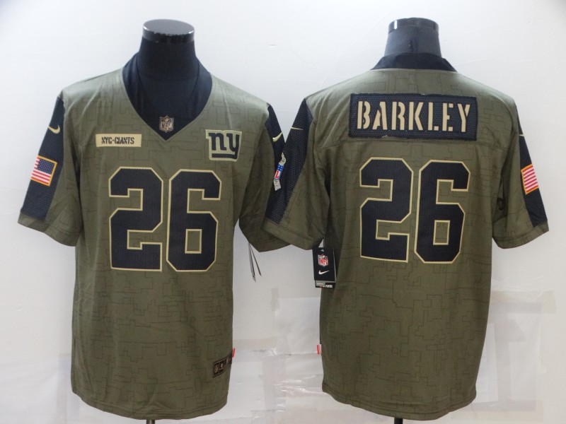 Men's New York Giants Saquon Barkley #26 Brown Jersey